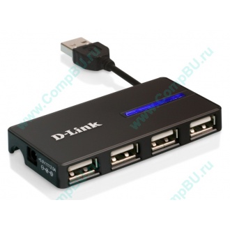 Карманный USB 2.0 концентратор D-Link DUB-104 в Можайске, USB хаб DLink DUB104 (Можайск)