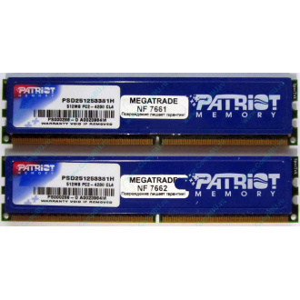 Память 1Gb (2x512Mb) DDR2 Patriot PSD251253381H pc4200 533MHz (Можайск)